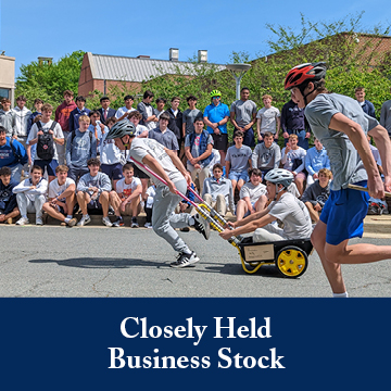 Students in a race. Links to Closely Held Business Stock